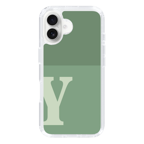 Slim Protection Case［ オリジナル - initial two tone - Y green ］