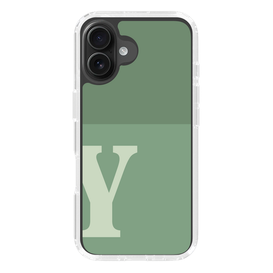 Slim Protection Case［ オリジナル - initial two tone - Y green ］