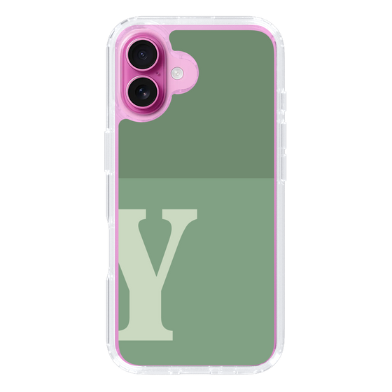 Slim Protection Case［ オリジナル - initial two tone - Y green ］
