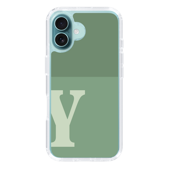 Slim Protection Case［ オリジナル - initial two tone - Y green ］