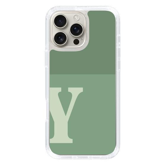 Slim Protection Case［ オリジナル - initial two tone - Y green ］