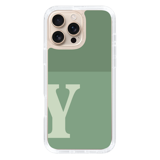 Slim Protection Case［ オリジナル - initial two tone - Y green ］