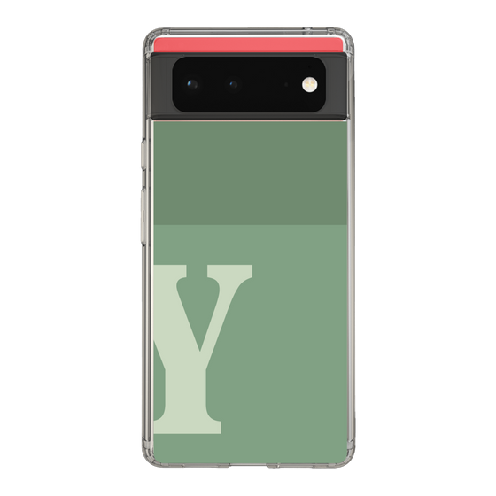 Slim Protection Case［ Original - initial two tone - Y green ］
