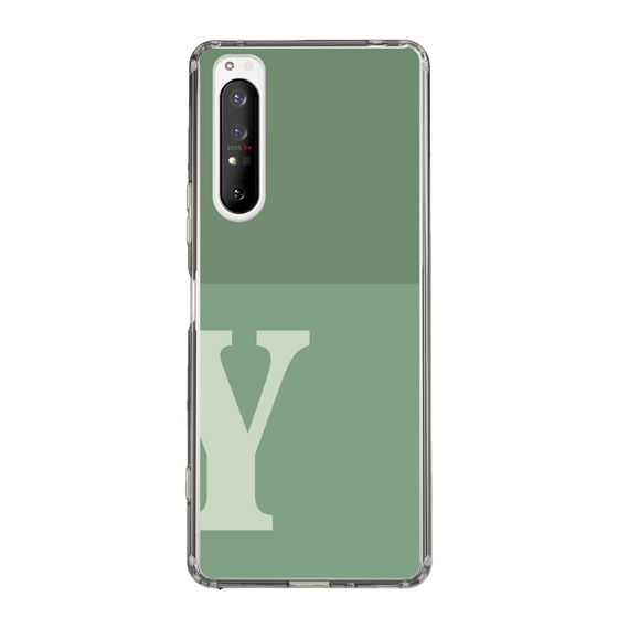Slim Protection Case［ Original - initial two tone - Y green ］