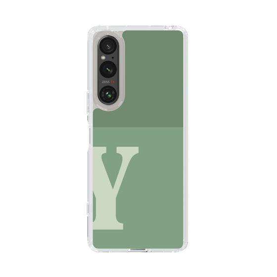 Slim Protection Case［ Original - initial two tone - Y green ］