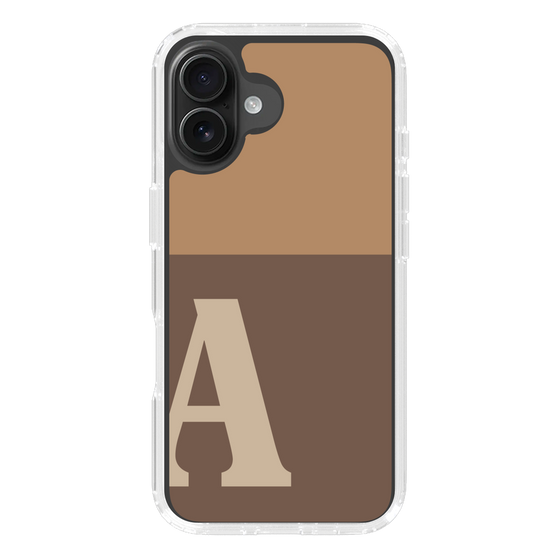 Slim Protection Case［ オリジナル - initial two tone - A brown ］