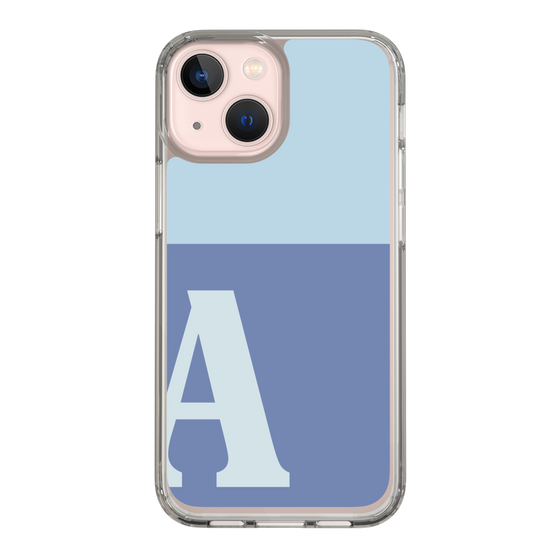 Slim Protection Case［ Original - initial two tone - A blue ］