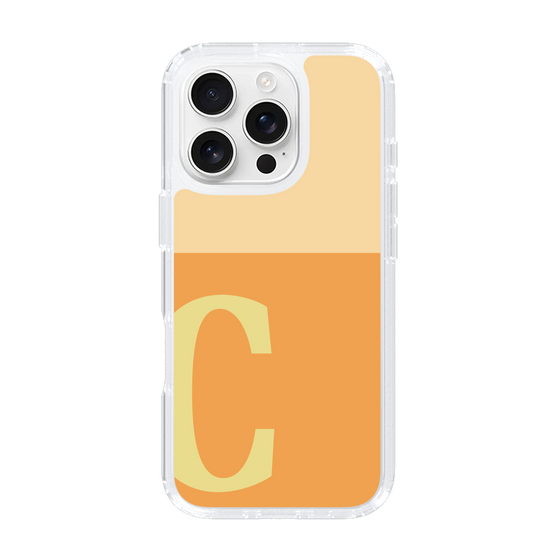 Slim Protection Case［ オリジナル - initial two tone - C orange ］