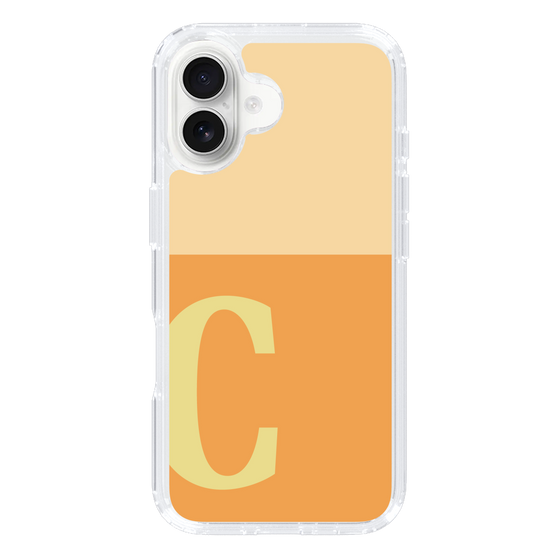 Slim Protection Case［ オリジナル - initial two tone - C orange ］