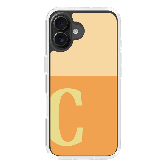 Slim Protection Case［ オリジナル - initial two tone - C orange ］