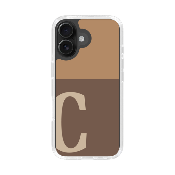 Slim Protection Case［ オリジナル - initial two tone - C brown ］