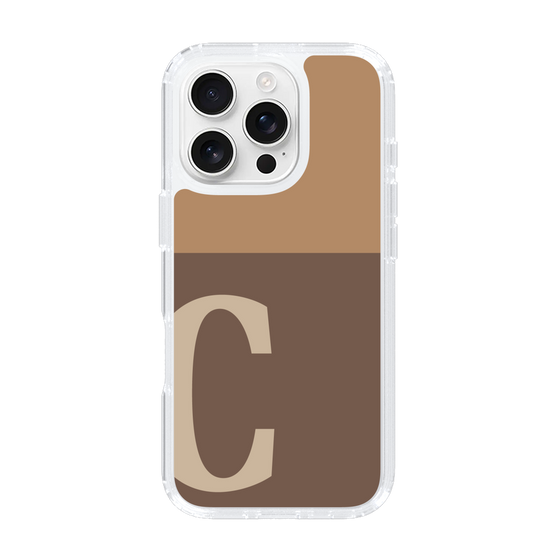 Slim Protection Case［ オリジナル - initial two tone - C brown ］