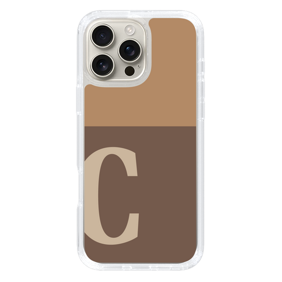Slim Protection Case［ オリジナル - initial two tone - C brown ］