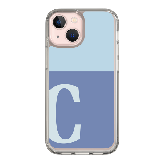 Slim Protection Case［ Original - initial two tone - C blue ］