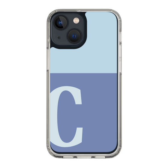 Slim Protection Case［ Original - initial two tone - C blue ］