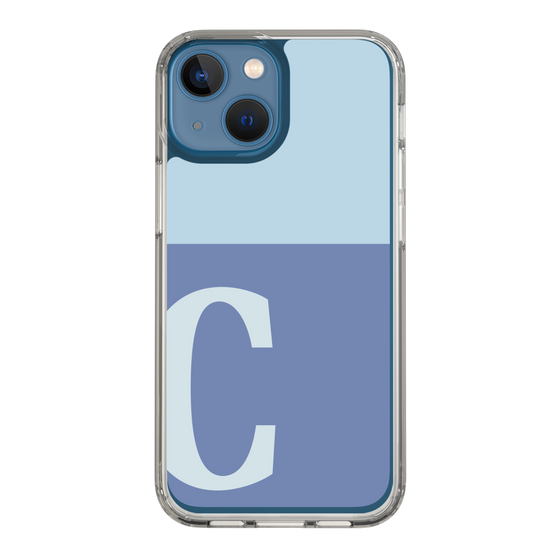 Slim Protection Case［ Original - initial two tone - C blue ］