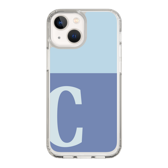 Slim Protection Case［ Original - initial two tone - C blue ］