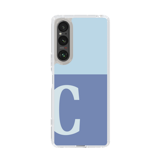 Slim Protection Case［ Original - initial two tone - C blue ］