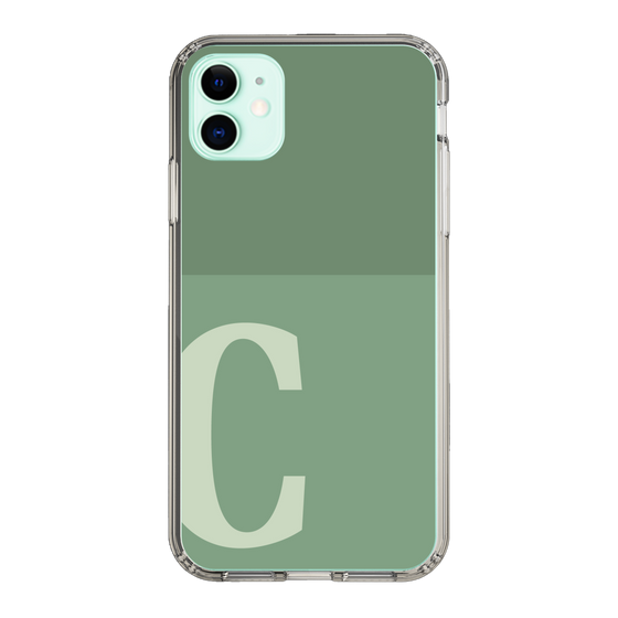 Slim Protection Case［ Original - initial two tone - C green ］