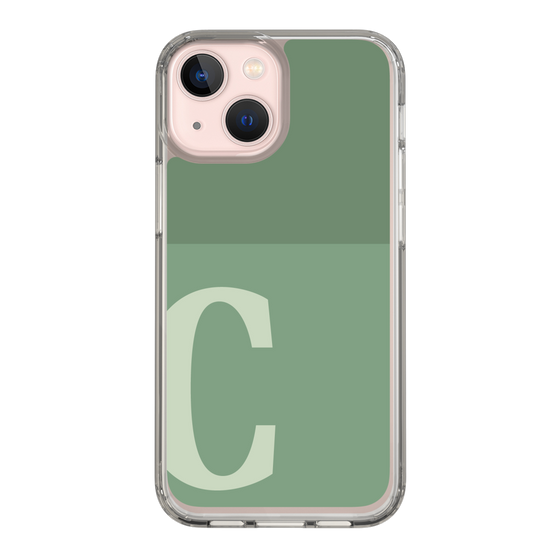 Slim Protection Case［ Original - initial two tone - C green ］