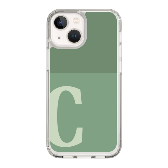 Slim Protection Case［ Original - initial two tone - C green ］