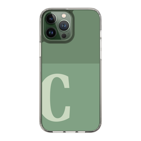 Slim Protection Case［ Original - initial two tone - C green ］