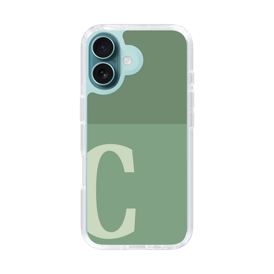 Slim Protection Case［ オリジナル - initial two tone - C green ］