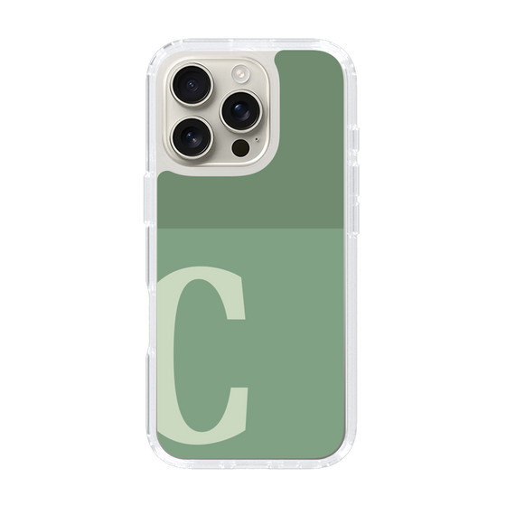 Slim Protection Case［ オリジナル - initial two tone - C green ］