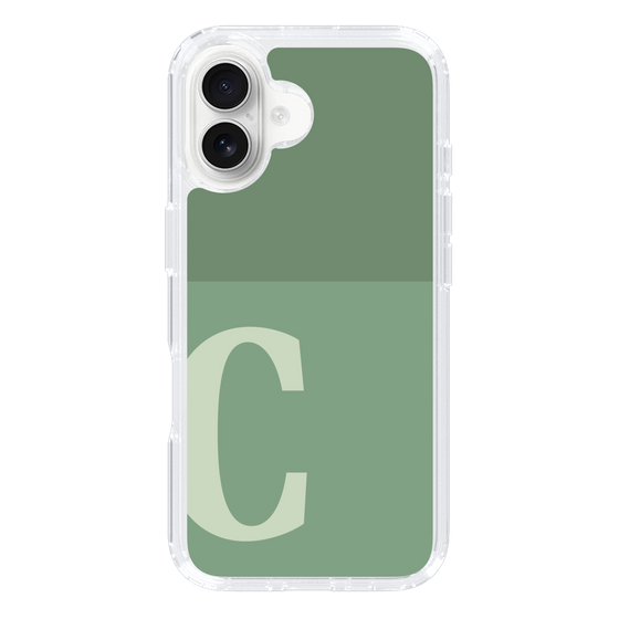 Slim Protection Case［ オリジナル - initial two tone - C green ］