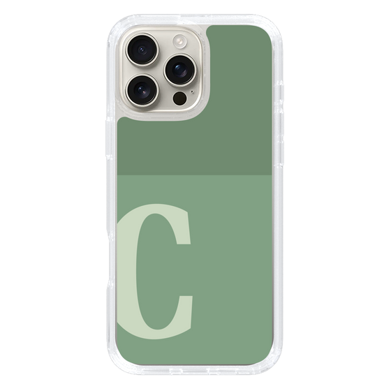 Slim Protection Case［ オリジナル - initial two tone - C green ］