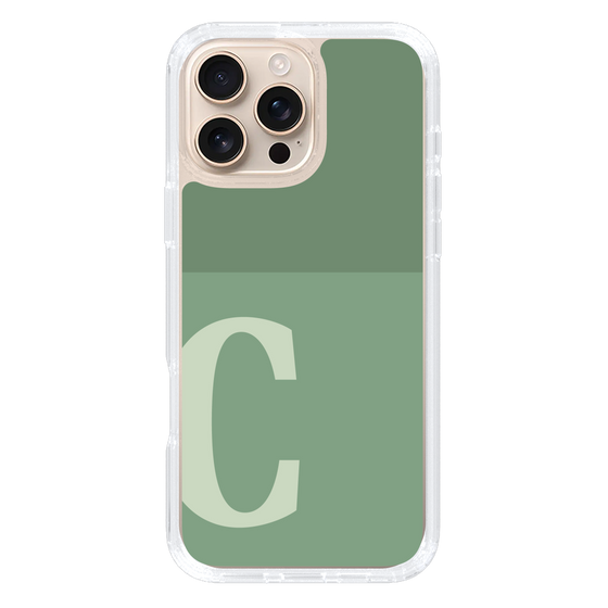 Slim Protection Case［ オリジナル - initial two tone - C green ］