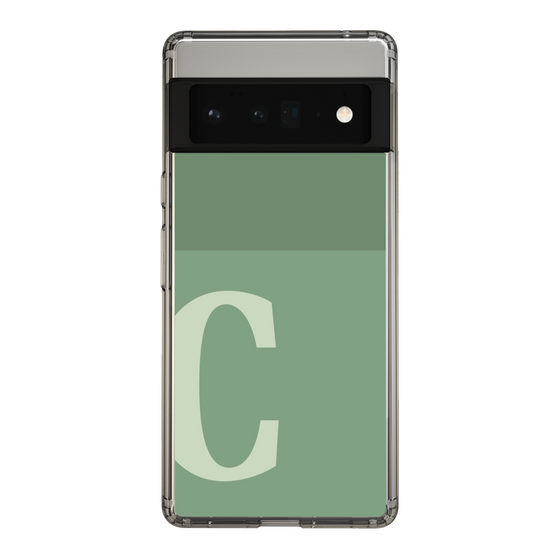 Slim Protection Case［ Original - initial two tone - C green ］