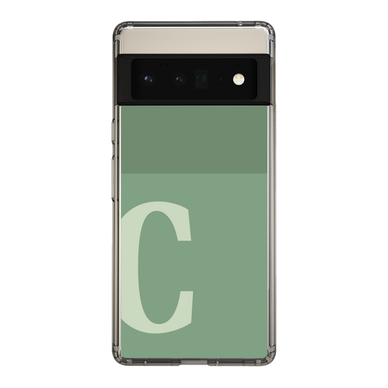 Slim Protection Case［ Original - initial two tone - C green ］