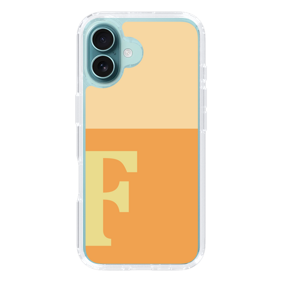 Slim Protection Case［ オリジナル - initial two tone - F orange ］