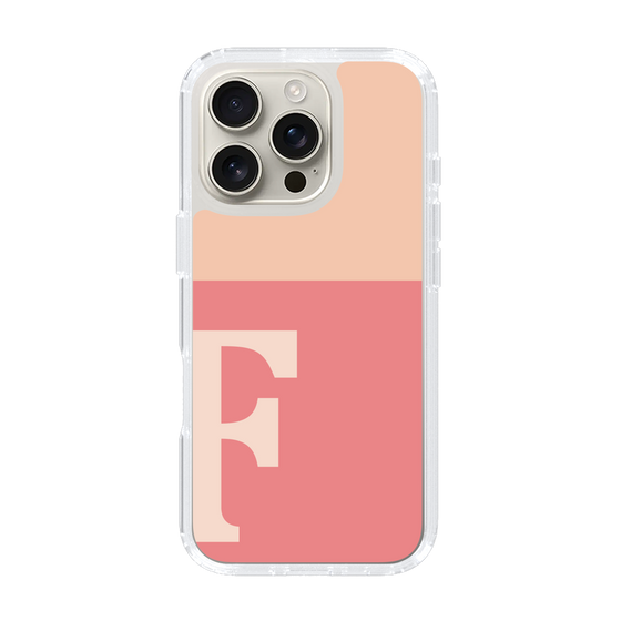 Slim Protection Case［ オリジナル - initial two tone - F pink ］