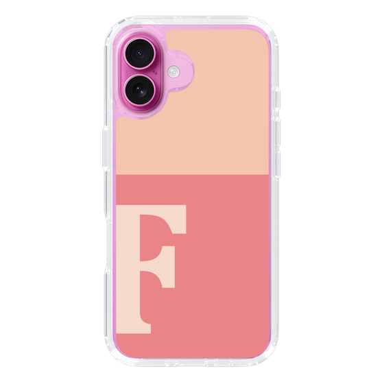 Slim Protection Case［ オリジナル - initial two tone - F pink ］