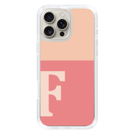 Slim Protection Case［ オリジナル - initial two tone - F pink ］