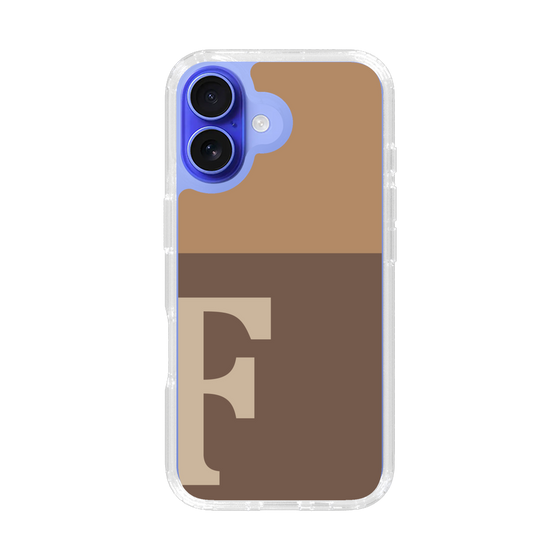 Slim Protection Case［ オリジナル - initial two tone - F brown ］