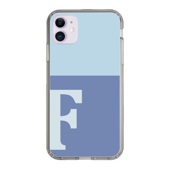 Slim Protection Case［ Original - initial two tone - F blue ］
