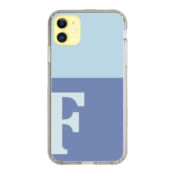 Slim Protection Case［ Original - initial two tone - F blue ］