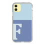 Slim Protection Case［ Original - initial two tone - F blue ］