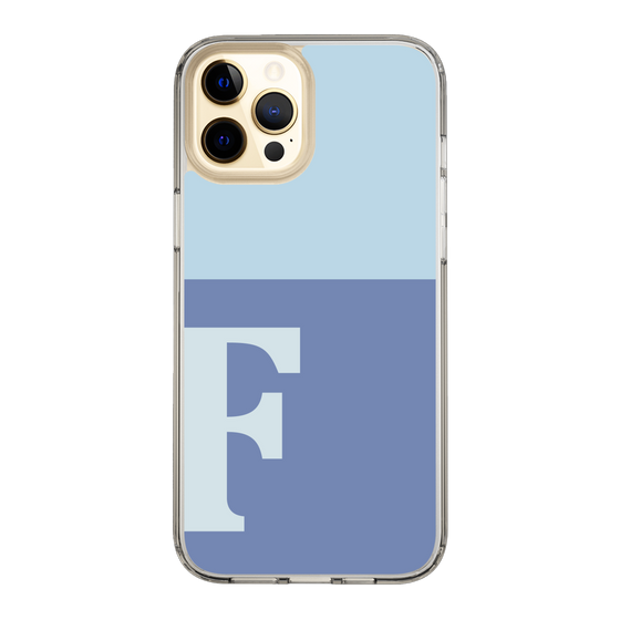 Slim Protection Case［ Original - initial two tone - F blue ］