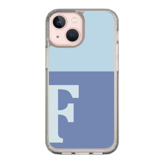 Slim Protection Case［ Original - initial two tone - F blue ］