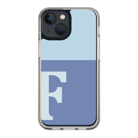 Slim Protection Case［ Original - initial two tone - F blue ］