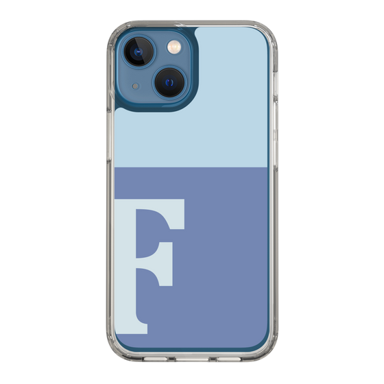 Slim Protection Case［ Original - initial two tone - F blue ］