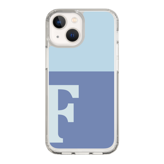 Slim Protection Case［ Original - initial two tone - F blue ］