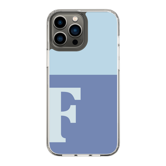 Slim Protection Case［ Original - initial two tone - F blue ］