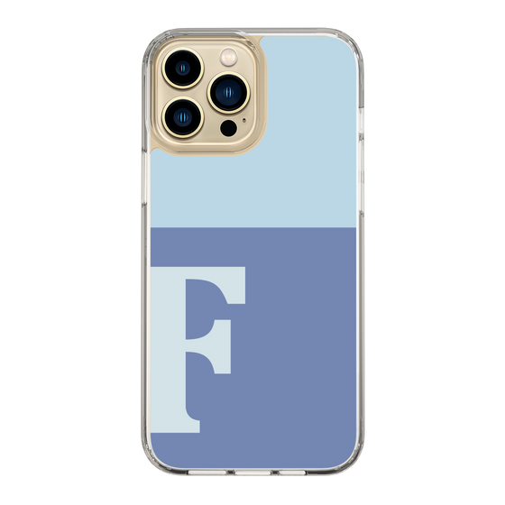 Slim Protection Case［ Original - initial two tone - F blue ］