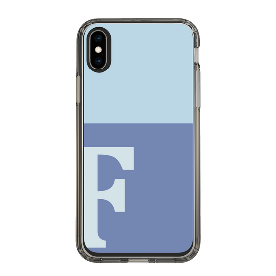 Slim Protection Case［ Original - initial two tone - F blue ］
