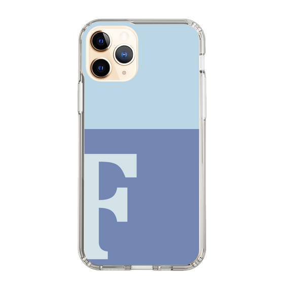 Slim Protection Case［ Original - initial two tone - F blue ］
